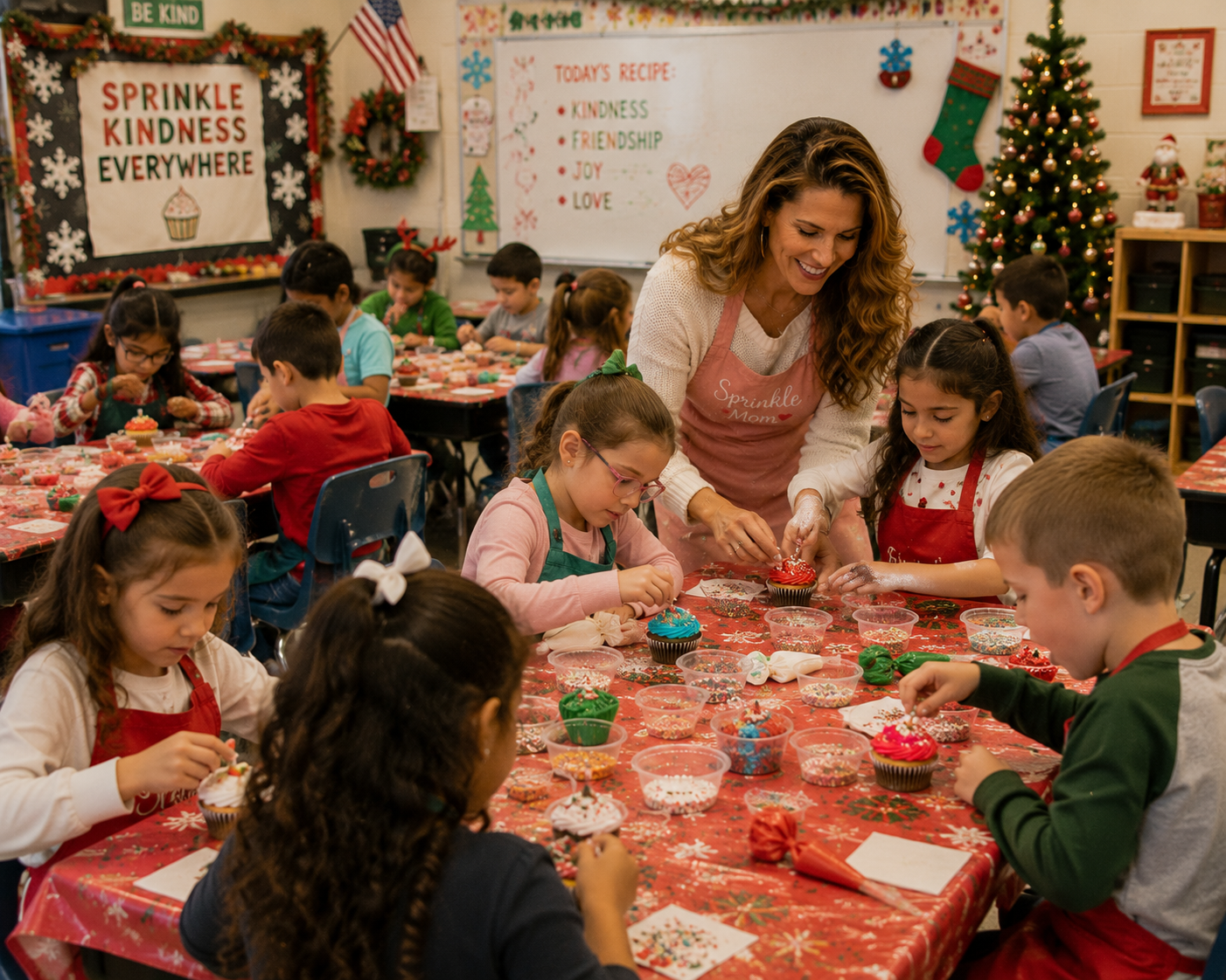 Sandy with holiday-themed edible art projects for children
